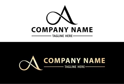 Infinity Letter A Logo Design Concept	 Stock Illustration