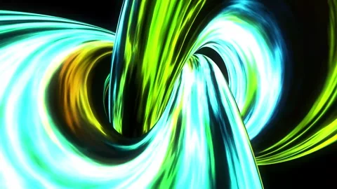 Infinity Lights Energy Background with green energy lights flowing on infin.. Stock Footage 245117840