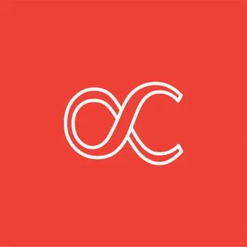 Infinity Line Icon On Red Background. Red Flat Style Vector Illustration Stock Illustration