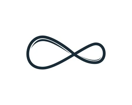 Infinity Line Icon Vector Logo Template Illustration Design Stock Illustration