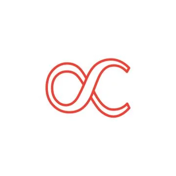 Infinity Line Red Icon On White Background. Red Flat Style Vector Stock Illustration