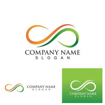 Infinity logo and symbol  Design Vector Stock Illustration