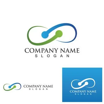 Infinity logo and symbol  Design Vector Illustrazione stock