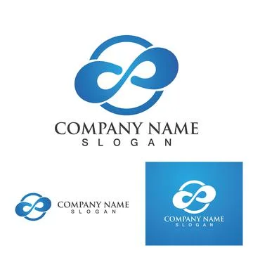 Infinity logo and symbol  Design Vector Illustrazione stock