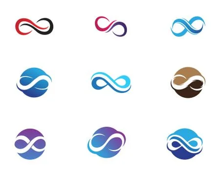 Infinity logo and symbol template icons Illustrazione stock