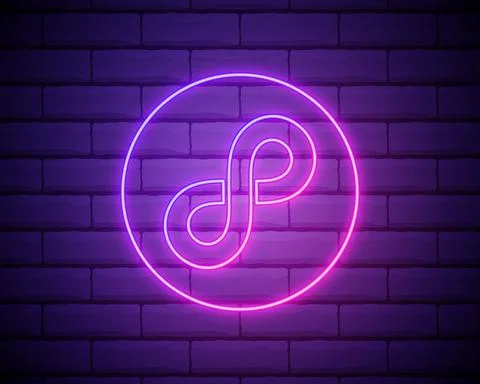 Infinity Logo Creative Concept with Glowing Neon Light Style Bold Double Infi Stock Illustration