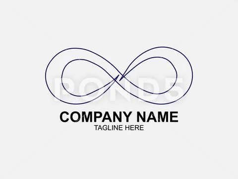 Infinity logo design vector illustrator, line art style Illustration ...