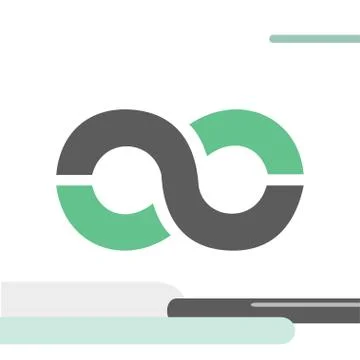 Infinity logo design vector image 스톡 일러스트