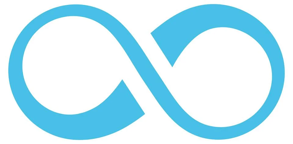 Infinity logo. Endless cycle of motion. Eternity symbol Illustrazione stock