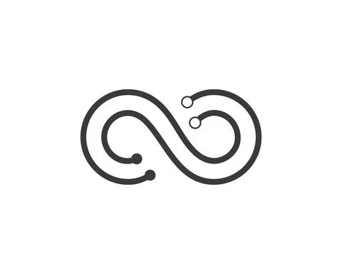 Infinity logo icon vector illustration design 스톡 일러스트