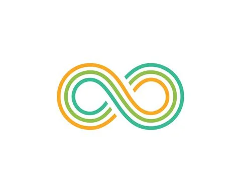 Infinity logo icon vector illustration design イラスト素材