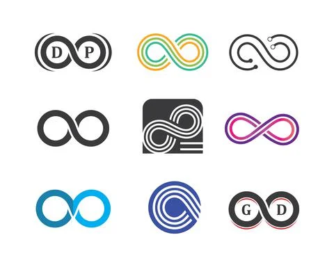 Infinity logo icon vector illustration design Stock Illustration