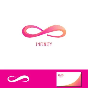 Infinity logo symbol concept. Identity design Illustrazione stock