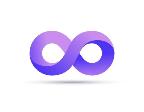 Infinity logo symbol loop icon, infinite 8 mobius cycle Stock Illustration