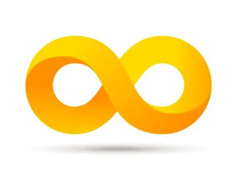 Infinity logo symbol vector sign. Infinite loop icon endless eternity element Stock Illustration