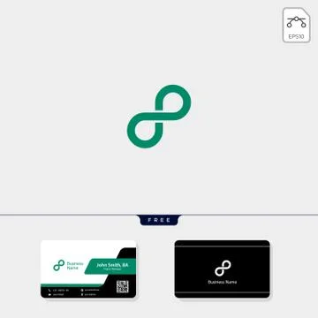 Infinity logo template for corporate vector illustration, business card desig Stock Illustration