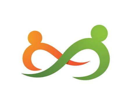 Infinity logo template 스톡 일러스트