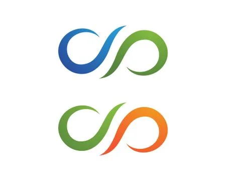 Infinity logo template 스톡 일러스트