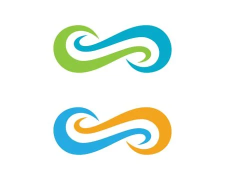 Infinity logo template Illustrazione stock