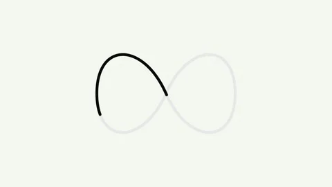 Infinity Loop Animation Demonstrating Seamlessness and Continuity Stock Footage 333021248