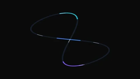 Infinity Loop Animation with Gradient Colors for Technology Backgrounds Stock Footage 333287035
