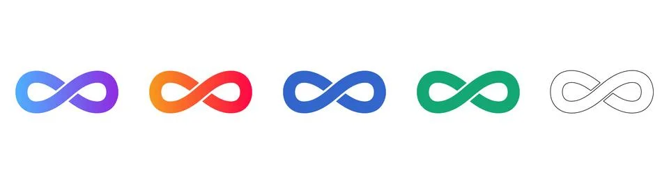 Infinity Loop Concept Icons Illustrazione stock