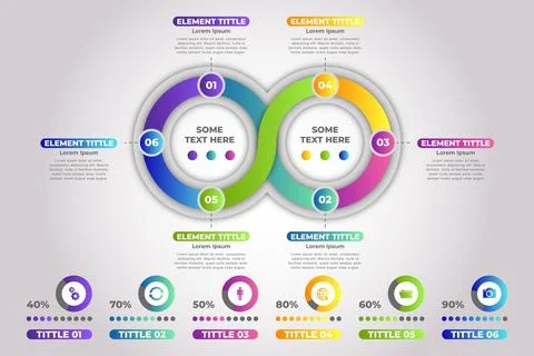 Infinity loop infographic concept Stock Illustration