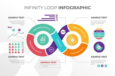 Infinity loop infographic Stock Illustration