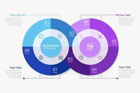 Infinity loop infographic Stock Illustration