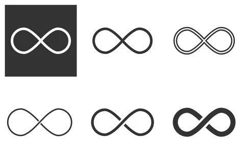 Infinity loop logo icon isolated on white background. Vector illustration unl イラスト素材