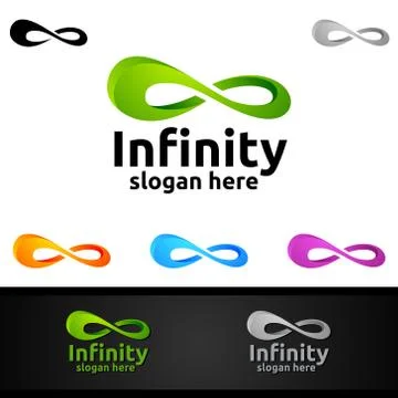Infinity loop logo icon. Vector unlimited infinity, endless line shape sign イラスト素材