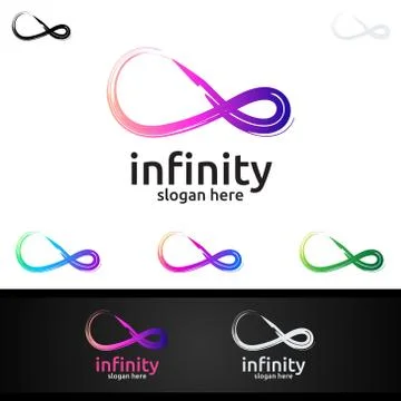 Infinity loop logo icon. Vector unlimited infinity, endless line shape sign イラスト素材