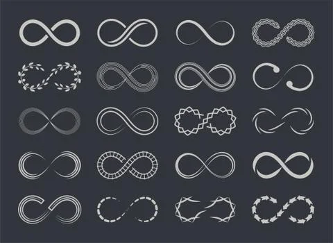 Infinity loop logo icon. Vector unlimited infinity, endless line shape sign イラスト素材