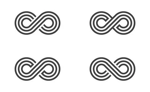 Infinity maths symbol logo icon Stock Illustration