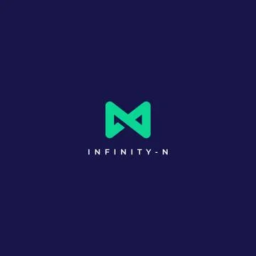 Infinity N logo . simple and modern style Stock Illustration