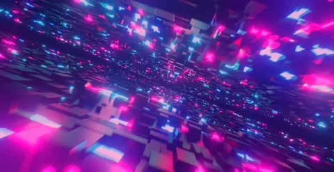 Infinity Neon Animation (Saturated Blue and Purple) Stock Footage 285098392
