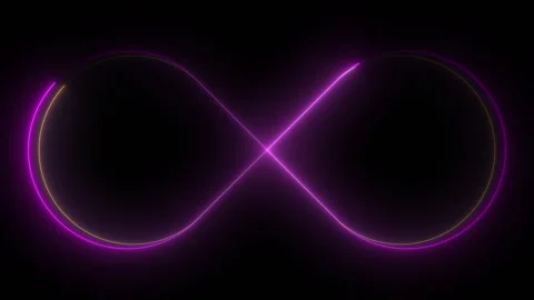 Infinity neon sign Stock Footage 329676624