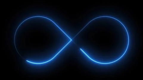 Infinity neon sign Stock Illustration