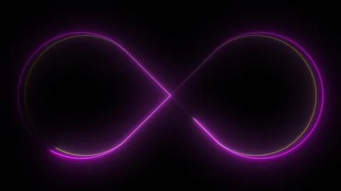 Infinity neon sign Stock Illustration