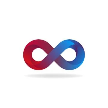 Infinity or 8 symbol abstract vector illustration with gradient. EPS 10 스톡 일러스트