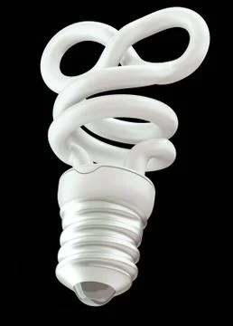 Infinity or eternity symbol light bulb isolated Stock Illustration