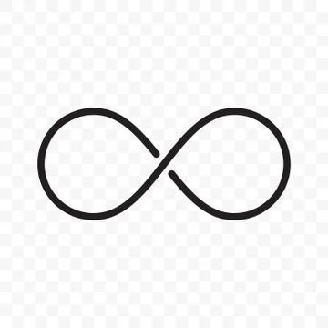 Infinity or infinite loop vector line icon イラスト素材