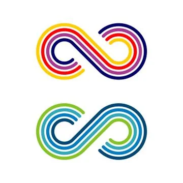 Infinity Ornament Lines Logo Template Illustration Design. Vector EPS 10. Stock Illustration