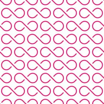 Infinity pattern. Geometric seamless pattern. Wavy geometric texture. Vector  Stock Illustration