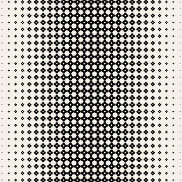 Infinity pattern. Monochrome grid with thickness which changing towards the c Stock Illustration