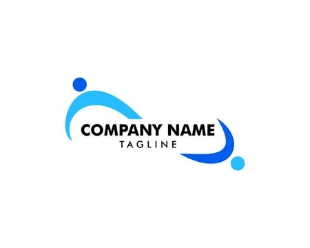 Infinity People Logo Design Template Stock Illustration