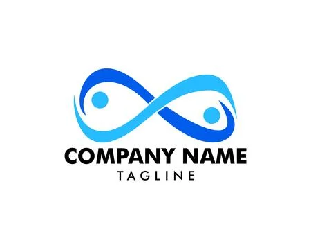 Infinity People Logo Design Template Stock Illustration