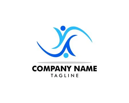 Infinity People Logo Design Template Stock Illustration