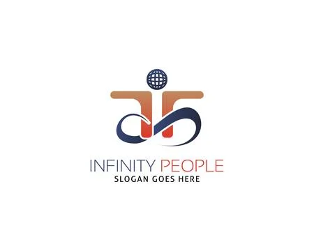 Infinity people logo vector template Stock Illustration