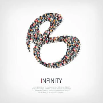 Infinity people sign 3d イラスト素材